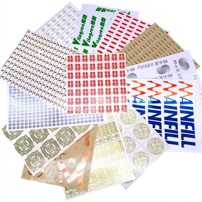 Foglio di Logo per etichette adesive in nichel fustellato in metallo galvanico impermeabile personalizzato