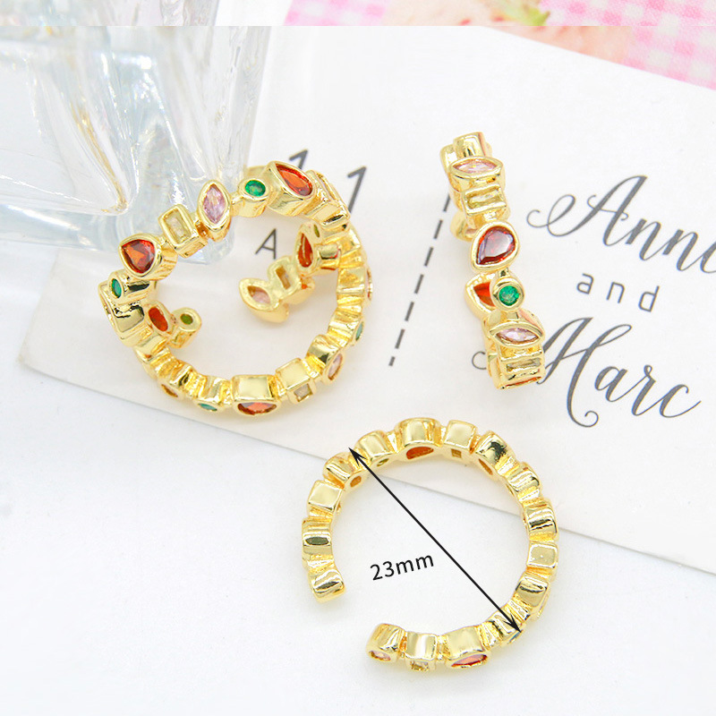 7. Colored Geometric Zircon Design