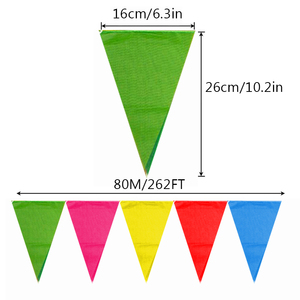 Fabricante al por mayor de banderines de bandera de Chile con tamaño y patrón personalizados para decoraciones Bandera triangular - Product Image 3