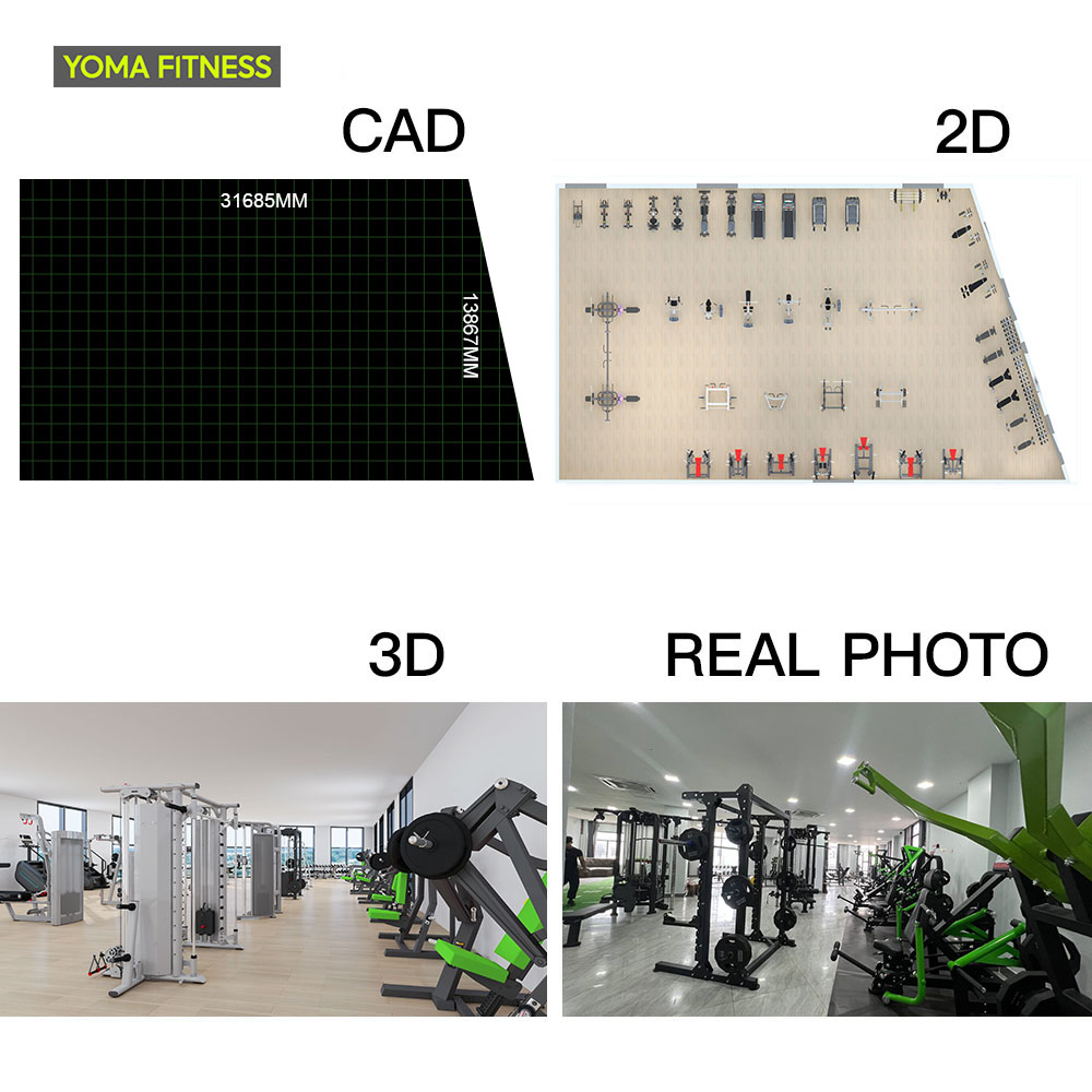 Conception de plan de salle de sport écologique