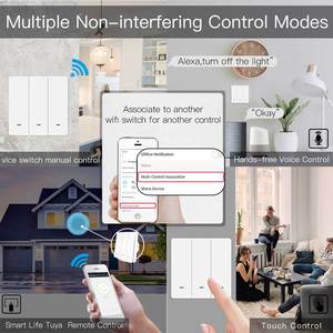 Plastik anahtar basmalı düğme anahtarı MOES duvar Wifi akıllı anahtar - Product Image 4