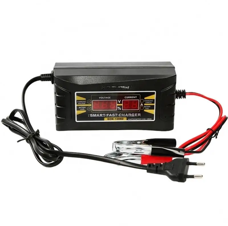 12V 6A araba motosiklet kurşun asit pil şarj cihazı taşınabilir akıllı harici otomatik akü şarj cihazı pil şarj cihazı 12V SY-1206D