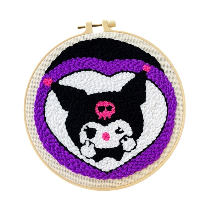 Cercle de broderie Kuro/Mi coeur violet