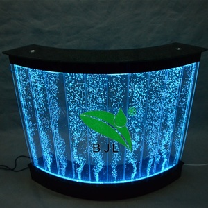 LED 水族馆水泡墙当代小弧形接待台