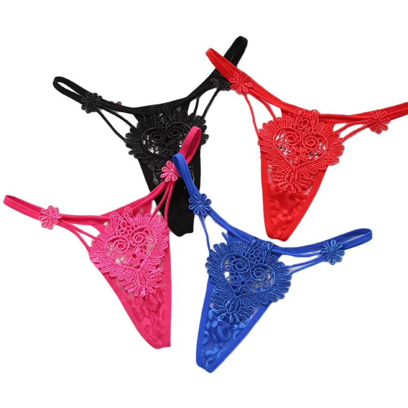 Hot Female Cotton Lace Thong G-String Free Size Sexy Low-Rise Underwear Open Style Women's Panties Lingerie Intimates Thongs