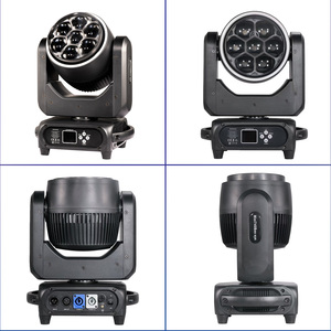 ไฟเวที RGBW นำแสง RGBW ขนาดมินิ7X40W ลำแสงขยับหัวไฟควบคุมจุดพร้อมแถบไฟสำหรับดีเจดิสโก้คลับปาร์ตี้ - Product Image 5