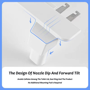 Design moderno installazione rapida in plastica ABS fissaggio Bidet per WC acqua fredda a due ugelli modalità di controllo manopola non elettrico - Product Image 4