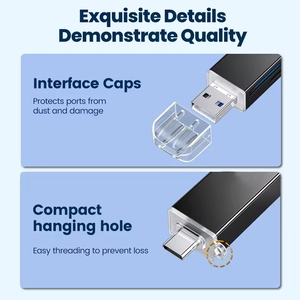 USB 2.0类型C 4合1多接口读卡器类型C微型SD TF存储卡读卡器手机笔记本电脑配件 - Product Image 4