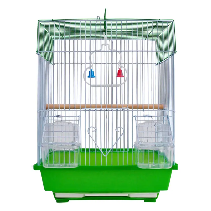 Usine en gros petit perroquet oiseau cage externe plat-top oiseau cage Pratique simple fil cage à oiseaux pour perroquets