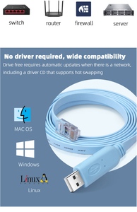 สายเคเบิลยูเอสบีเป็น RJ45สายเคเบิลคอนโซลเหมาะสำหรับสายสวิตช์ควบคุมการกำหนดค่า Cisc0 H3C - Product Image 6