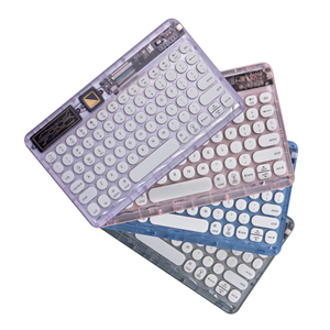 Multimedia recargable Usb C Rgb retroiluminado perfil bajo para teclado inalámbrico Bluetooth para computadora - Product Image 1