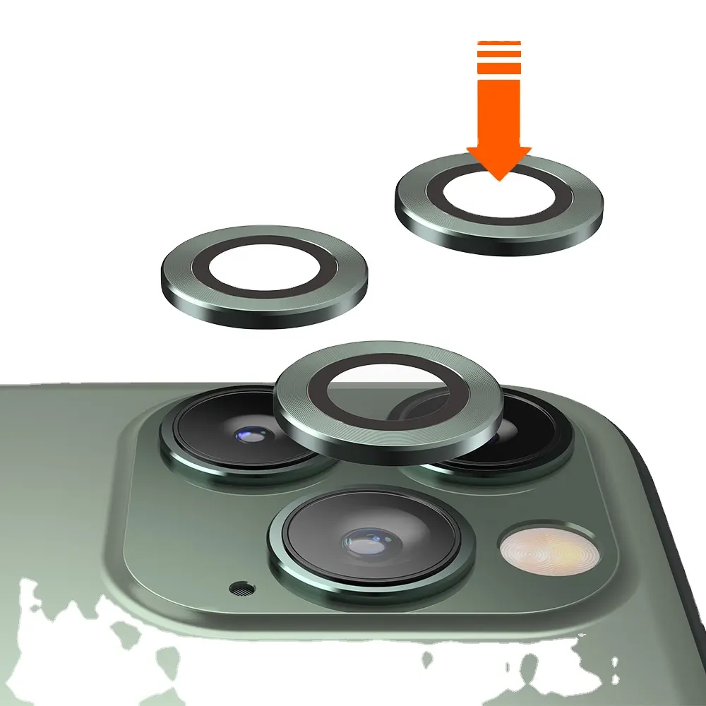 Blueo protezione dell'obiettivo della fotocamera del telefono cellulare 9H protezione dell'obiettivo della fotocamera del telefono in vetro temperato protezione dello schermo dell'obiettivo per iPhone 12