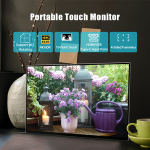 SIBOLAN 15,6 pulgadas borde estrecho 4K HDR pantalla táctil para PC ordenador monitor portátil de rotación automática - Product Image 4
