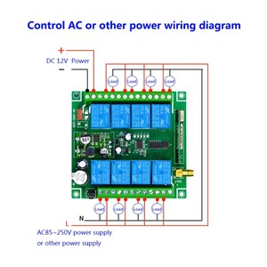 Relè universale ricevente433mhz 8CH 12V 24V DC 10A chiedere telecomando Wireless interruttore apriporta per sollevamento - Product Image 2