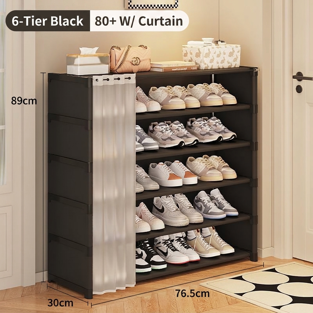 Black 6-layer 80+ curtain