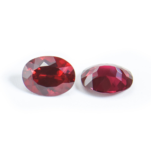 Xingyue Großhandel Lose Edelsteine Oval Lab Grown <span class=keywords><strong>Ruby</strong></span> 1 Karat Synthetischer Rubinstein für die Schmuck herstellung