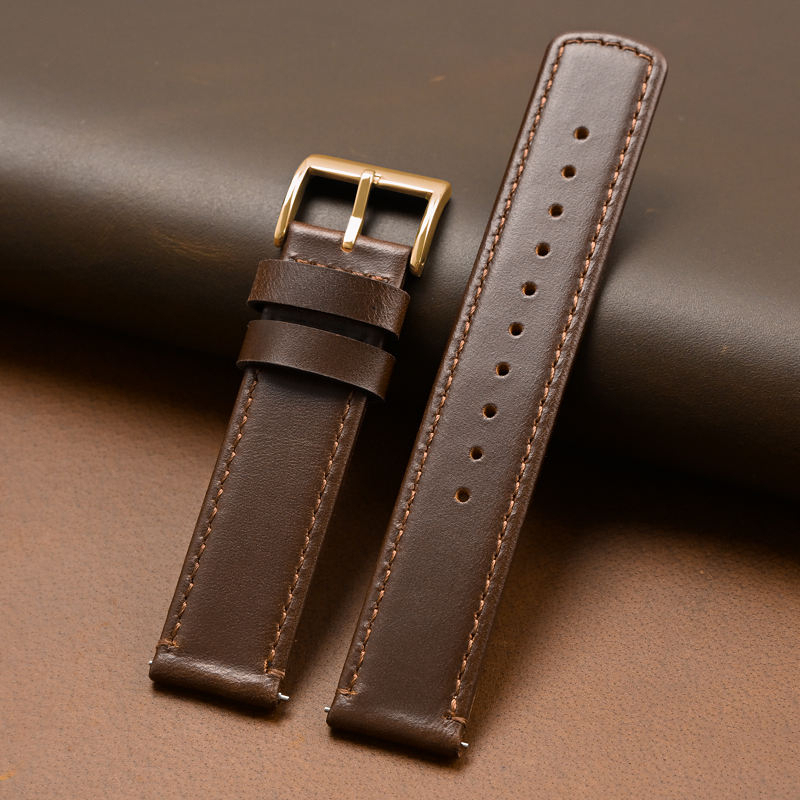 dark brown+rose gold buckle
