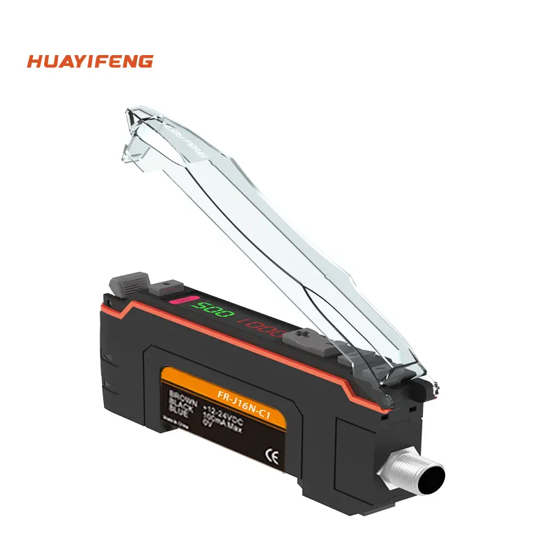 Huayifengデジタル光ファイバーアンプチップ欠落検出オブジェクト検出センサーFR-J16Nコネクタタイプ