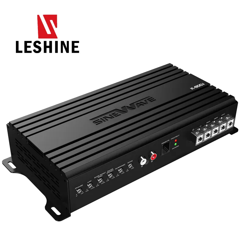 Leshine K800.1 toptan yüksek kalite 2022 özelleştirilebilir 800 watt mini sınıf d araba ses anfisi mono blok araba amplifikatörleri