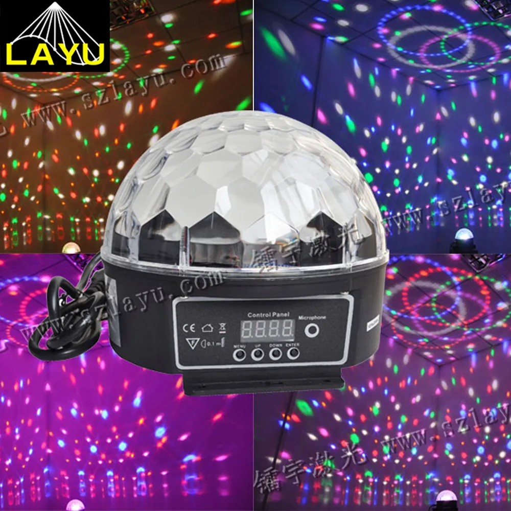 Недорогая полноцветная сменная система управления DMX, автоматический сценический светодиодный Кристаллический волшебный шар, освещение для KTV, семейной вечеринки, дискотеки, диджея