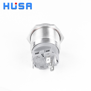 HUSA yüksek kalite IP65 su geçirmez 12V/24V LED Metal Push Button anahtarları 22mm halka ışık 1NO1NC kombinasyonu anlık mandallama - Product Image 3