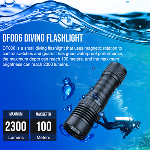 Trustfire df006 Scuba <span class=keywords><strong>Diving</strong></span> Đèn pin 2300 lumen dưới nước 100m IP68 không thấm nước 26650 Dive <span class=keywords><strong>Torch</strong></span> - Product Image 2