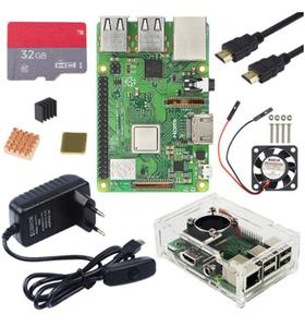 Original Raspberry Pi 3 Modelo B + 3B Rs E14 Broadcom 1,4 GHz Bcm2837b con adaptador ABS Case Cool Fan + HD Cable para Rap PI 3B + Kits - Product Image 1