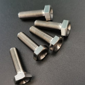 TC4 titanyum altıgen başlı cıvata 1/4 "-20 Unc ila 1/4"-28 Unf ANSI standardına düz kaplama - Product Image 4