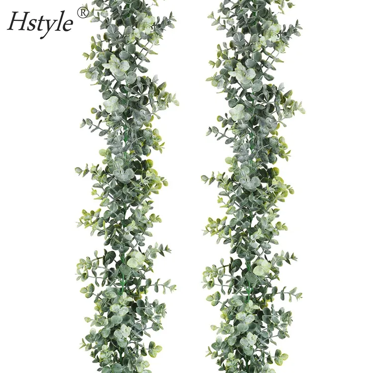 6.2 'Long Faux Eukalyptus Blätter Girlande Künstliche Hängende Eukalyptus Grün Girlande Grau Grün DIY Hochzeits zubehör FZH326