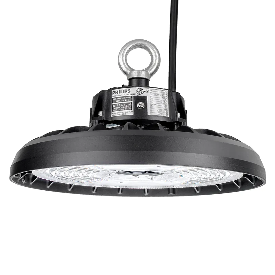 100-347V 277V 120V 3 Wattages 3 CCT Changeable 160lm/w LED UFO Bay Light For Warehouse Indoor Using 100W 150W 200W 240W