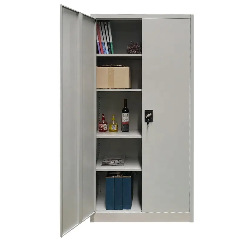 Mueble de oficina de acero, armario de almacenamiento de archivos de metal, 2 puertas