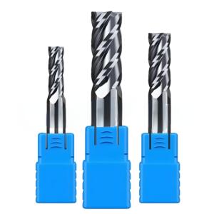 เครื่องกัด CNC เหล็กทังสเตน HSS 55-60องศาเคลือบ4ด้าน6มม./4มม. ปลายตรงมิลล์โลหะ - Product Image 2