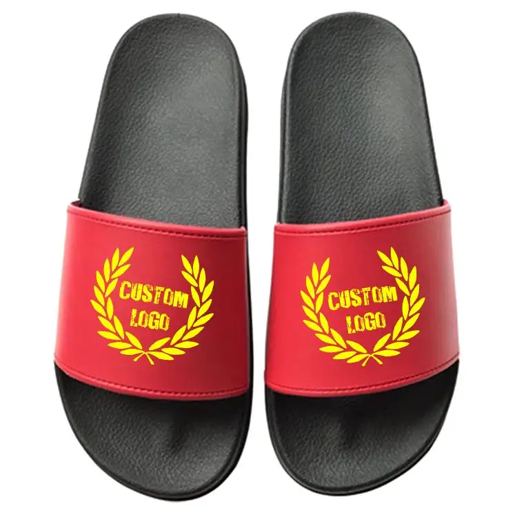 Sandali con diapositive personalizzate in bianco con Logo pantofole di alta qualità Logo del marchio pantofola da donna personalizzata per uomo
