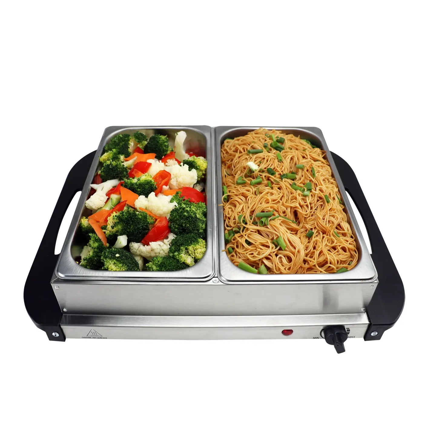 Wholesale electric buffet food heat warmer server set brands chefing dish