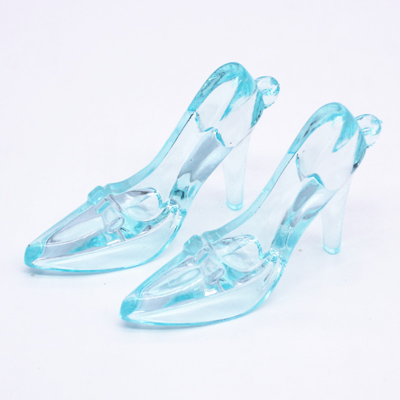 Deux talons hauts de 7 cm en bleu lac