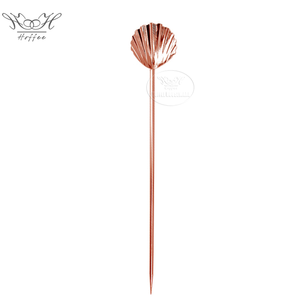 10 coquillages en or rose