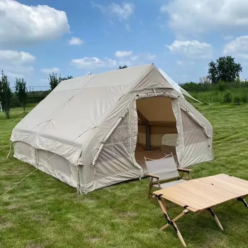 Açık kamp ekipmanları, büyük boy ve kalınlaşmış yağmur geçirmez piknik Oxford şişme çadır [8 metrekare]