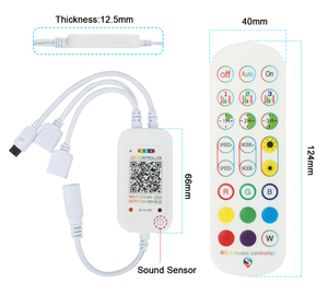Led Strip RGB Smart Music Remote Controller 4 pin 24 telecomando Controller RF a 11 tasti