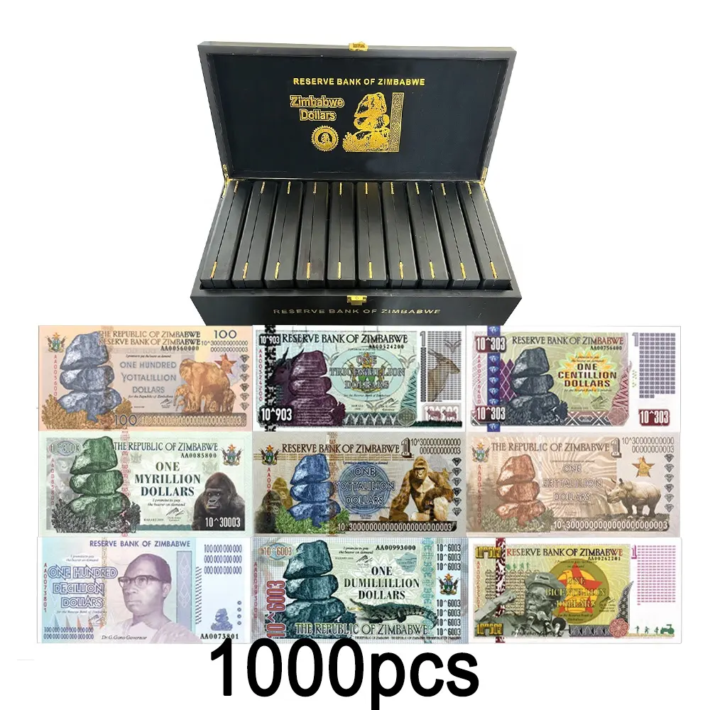 1000 Buah Uang Kertas Minnesota dengan Kotak Hadiah Istimewa Nilai Besar Quintillion/Centillion Cuma Uang untuk Koleksi Hadiah Dolar AS