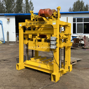 Máquina de bloques de hormigón con generador, Máquina manual de QTJ4-40 de bloques de cemento, precio en la india - Product Image 4