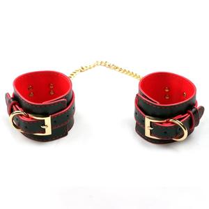 <span class=keywords><strong>PVC</strong></span>皮革手铐性爱脚踝手铐束缚手镯BDSM女性色情成人角色扮演情侣性玩具