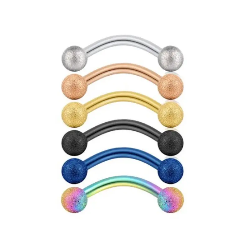 Anneaux de piercing pour tétons et sourcils, multicolores, taille 6/8/10mm, 1.2mm, 1 pièce