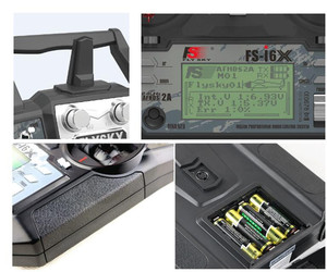 飞天FS-i6X 10CH 2.4GHz AFHDS玩具零件2A遥控发射器，带X6B/iA6B/A8S/iA10B/iA6接收器，用于遥控FPV赛车无人机 - Product Image 4