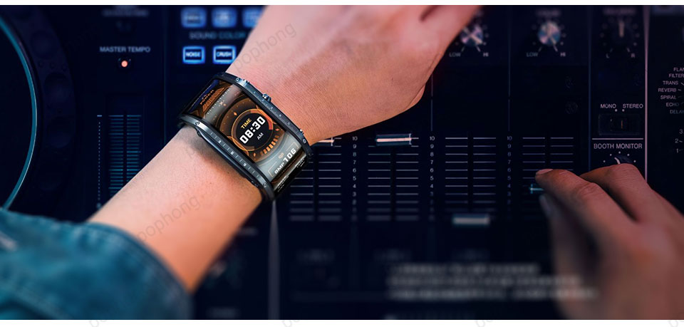 Nubia Smart Watch Phone Foldable Flexible Display Snapdragon 8909W 8GB ROM 4.01 Inch OLED Message Reminder e-sim Calling