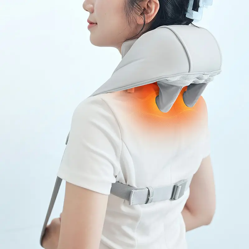 Kızılötesi ısıtma ile 5D elektrikli dokunarak yoğurma boyun ve omuz isıtıcı masaj aleti