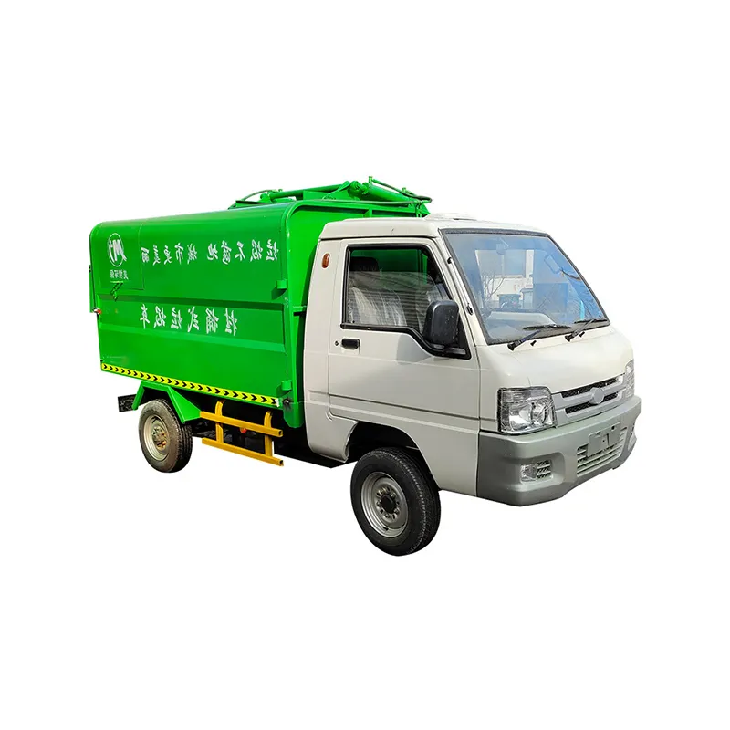 عربة جديدة لتنظيف القمامة تعمل بالطاقة الكهربائية المزودة بخطاف وهي عربة جمع قمامة بأربع عجلات