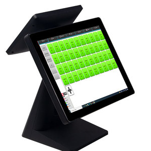Máquina de escritorio de aleación de aluminio HDD-280A, Punto de Venta de pantalla Dual, sistema POS, pantalla táctil capacitiva para sistema operativo Win con Software - Product Image 1