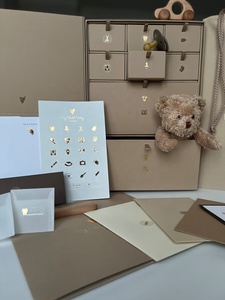 婴儿纪念品盒手工制作的婴儿盒，带8个带标签的隔间，用于第一次记忆 -- 新生儿淋浴礼物 - Product Image 3
