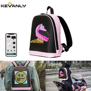ホット販売マルチカラーアプリ制御スマートプログラム可能なモバイルスクリーンDIYダイナミックバッグディスプレイLedバックパックキッズスクールバッグ - Product Image 2