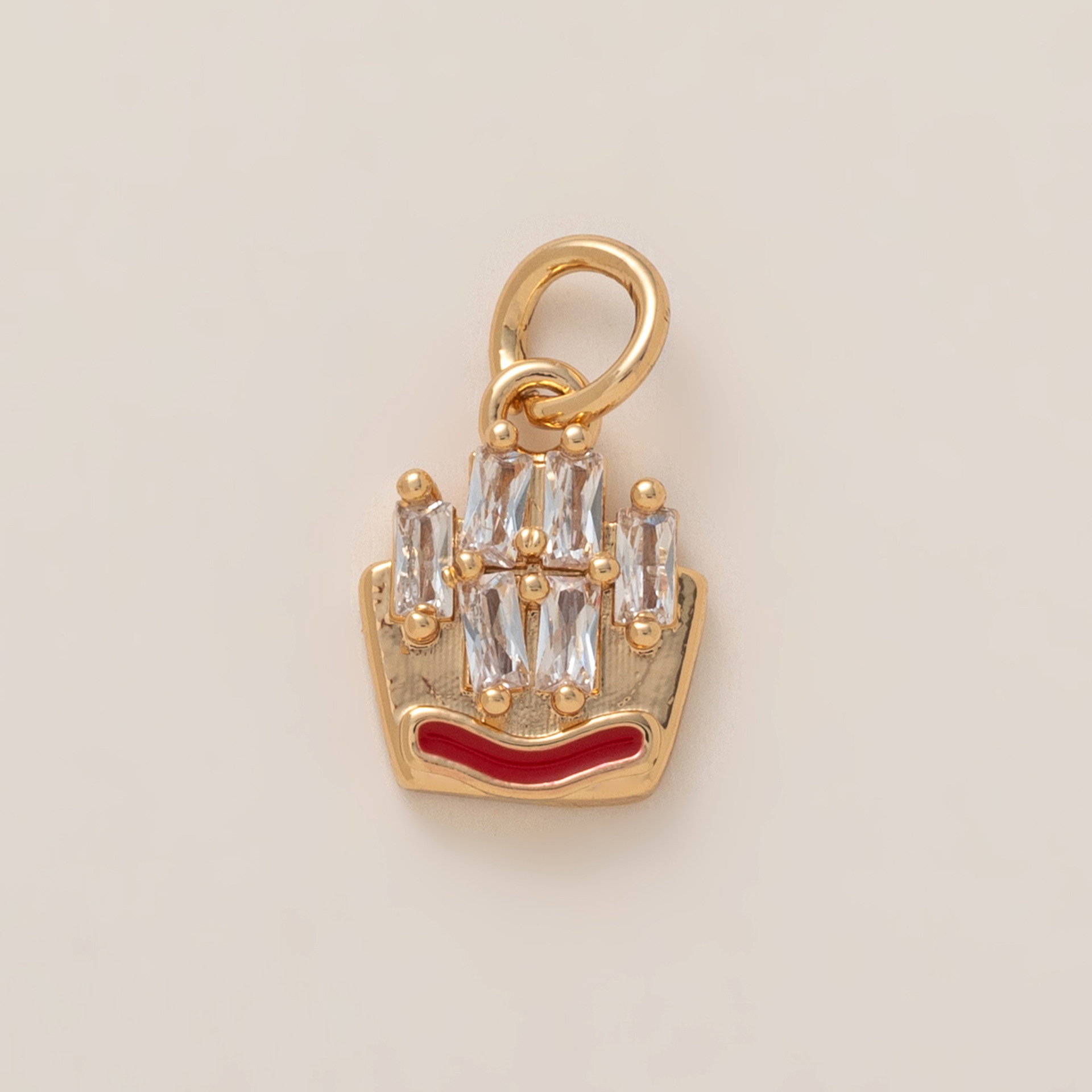 Pendant with fries Gold